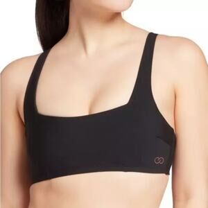 CALIA by Carrie Underwood Women's Square Neck Bikini Top in Pure Black